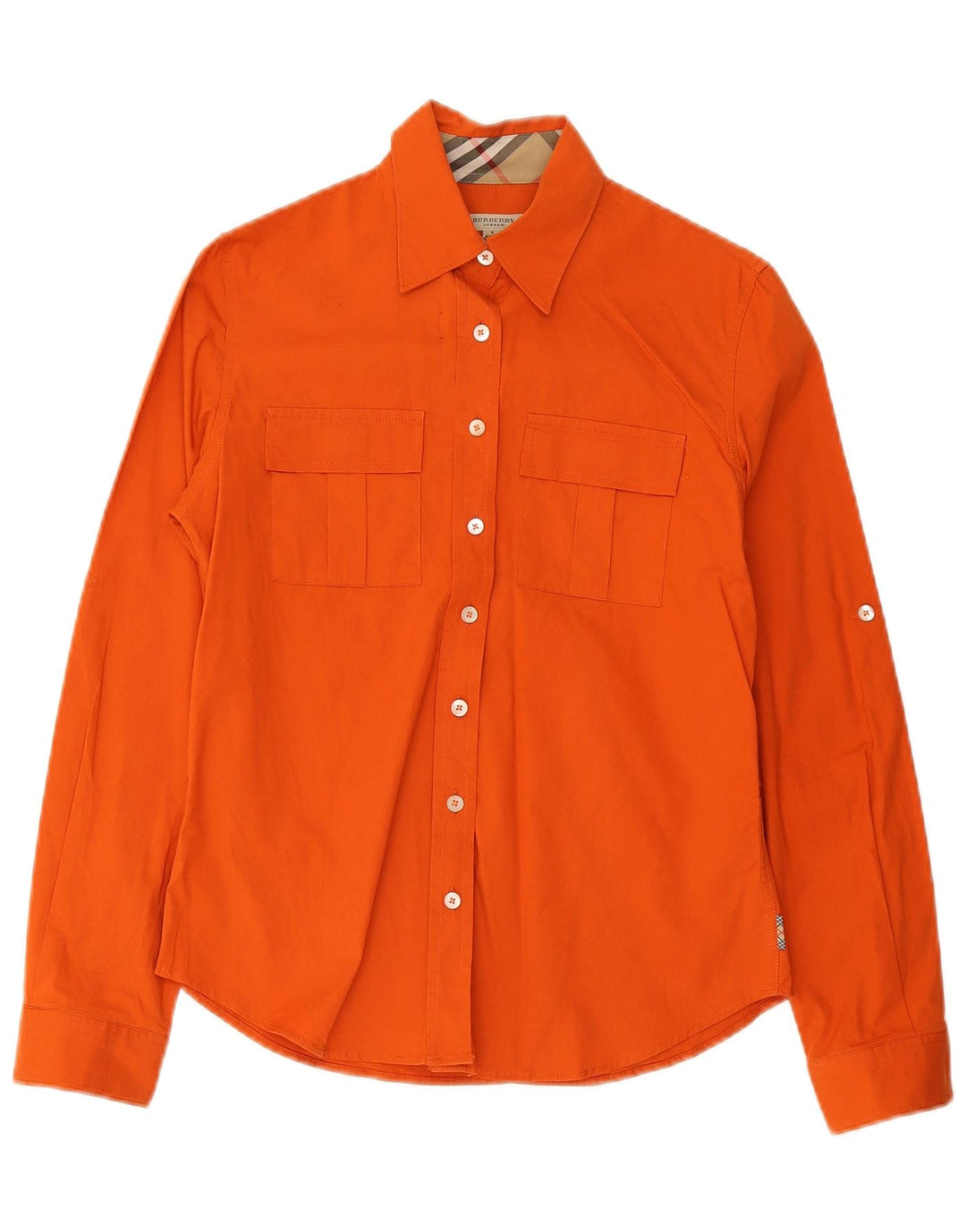 Camisa Burberry para mujer Reino Unido 10 Algodón naranja pequeño