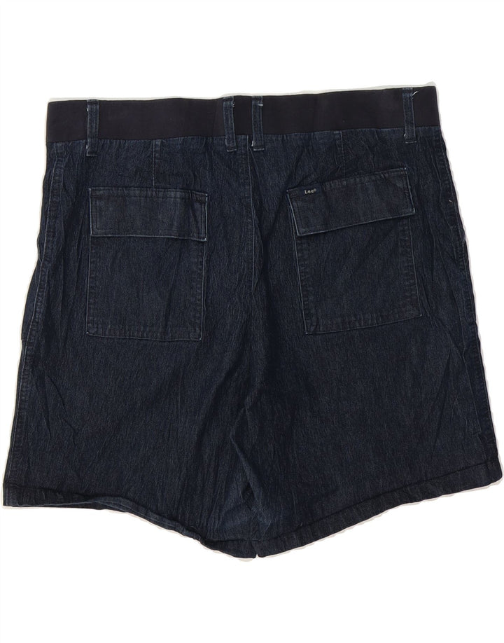 LEE Womens Mid Rise Regular Denim Bermuda Shorts US 14 XL W36  Black Vintage Lee and Second-Hand Lee from Messina Hembry 