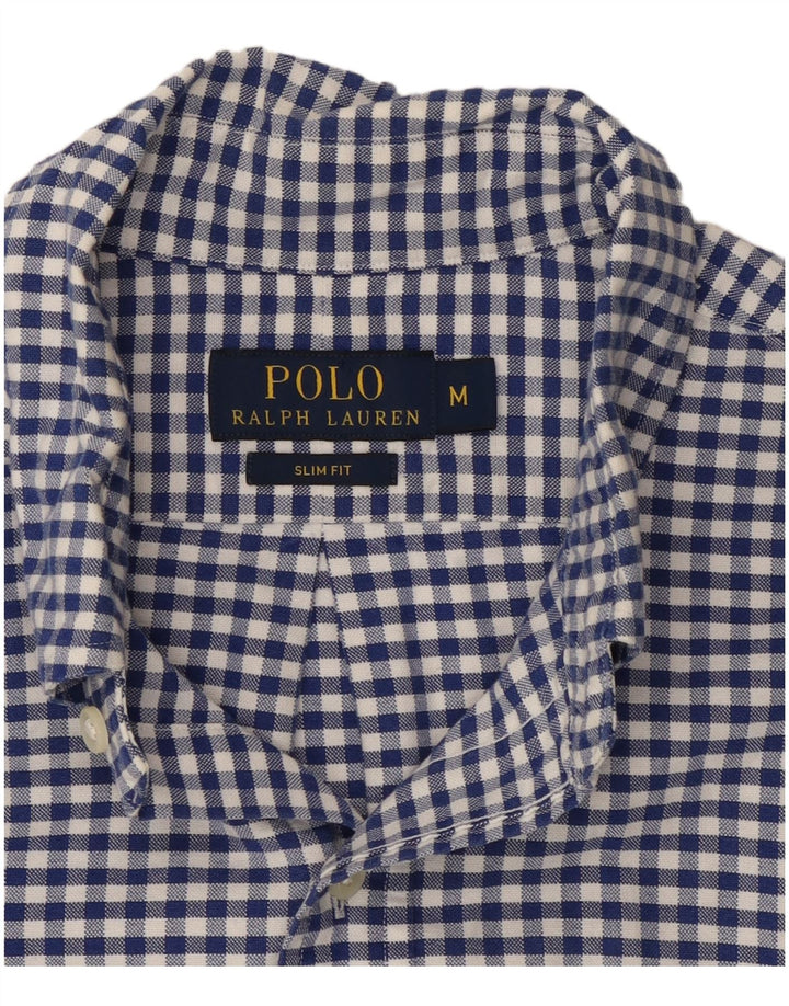 Polo Ralph Lauren Camisa ajustada de hombre a cuadros azul medio