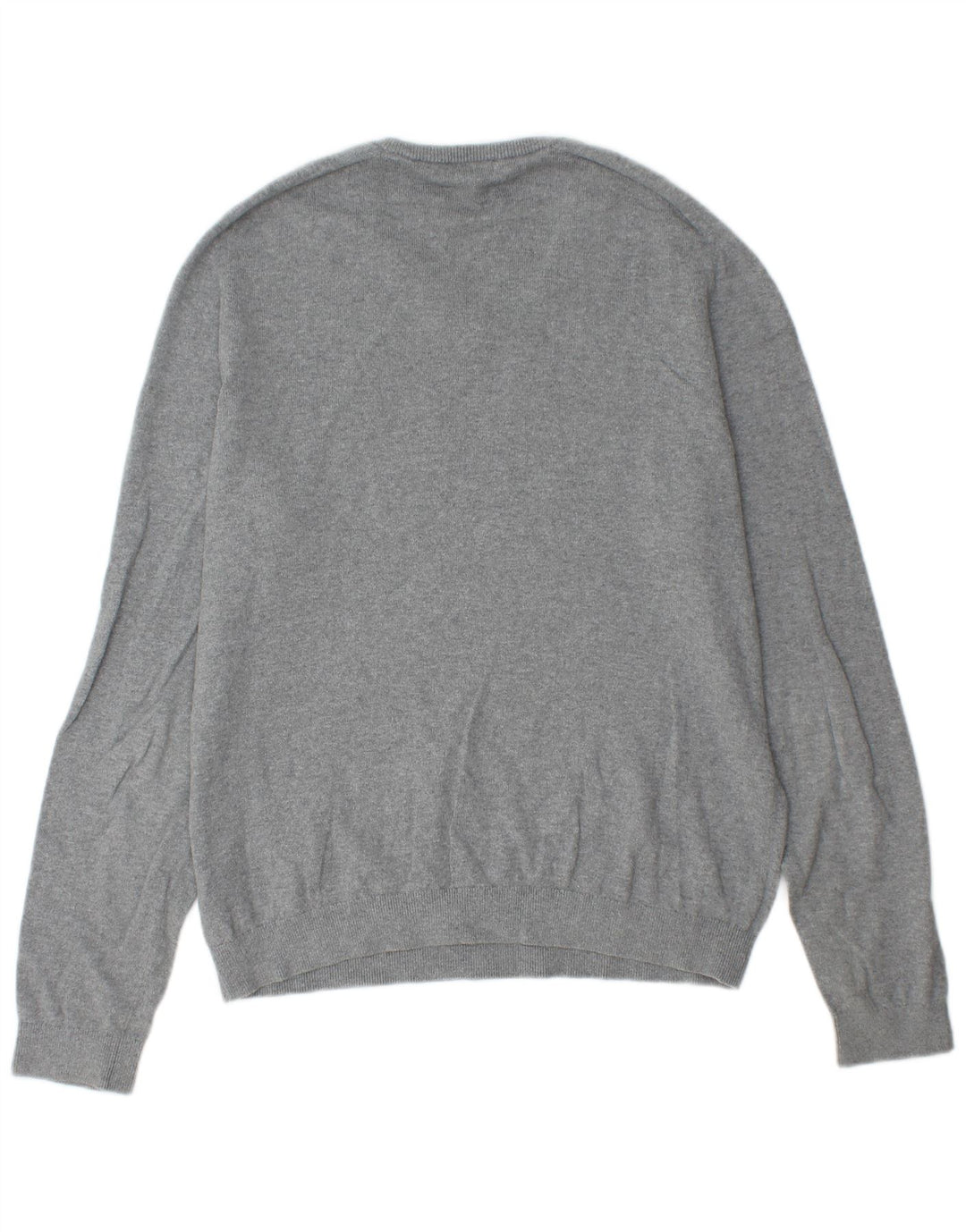 Gap Jersey con cuello en V para hombre, talla grande, algodón gris