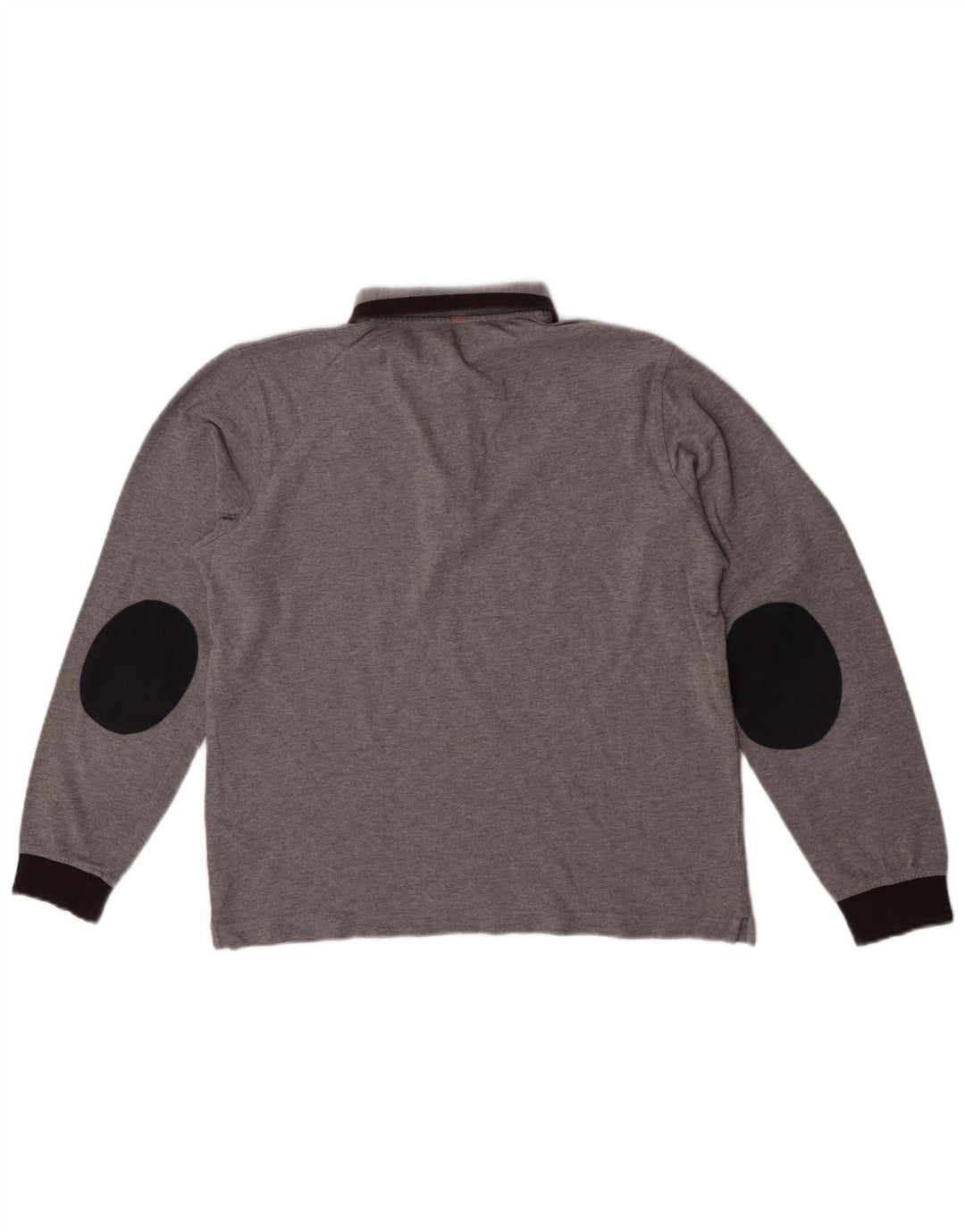 Polo de manga larga para hombre Sun68 de algodón color block en gris medio