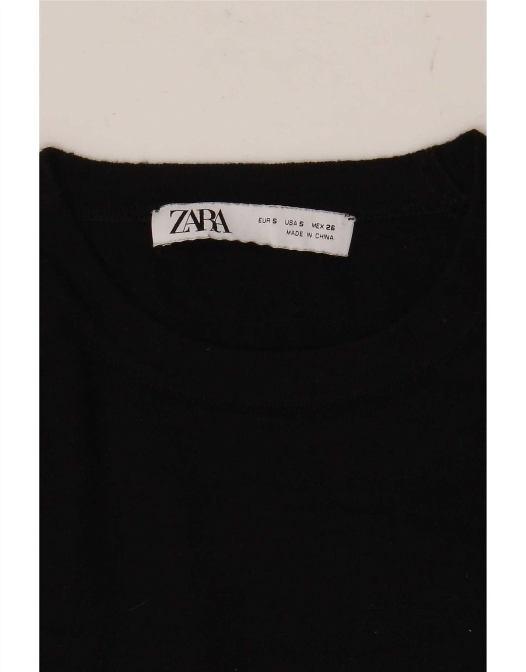 Zara - Jersey de cuello redondo para mujer, talla 40, color negro