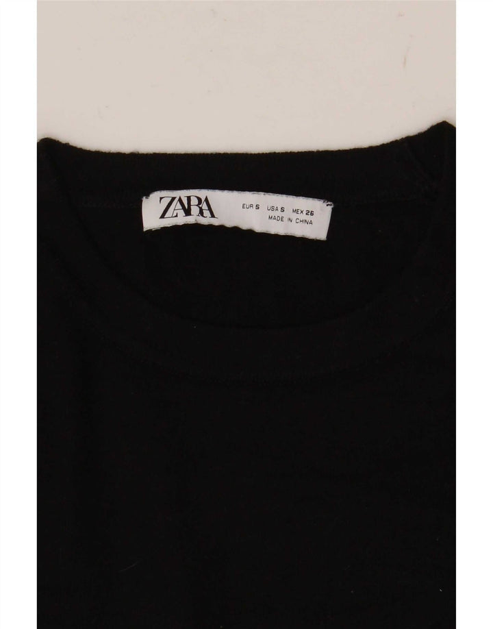 Zara - Jersey de cuello redondo para mujer, talla 40, color negro