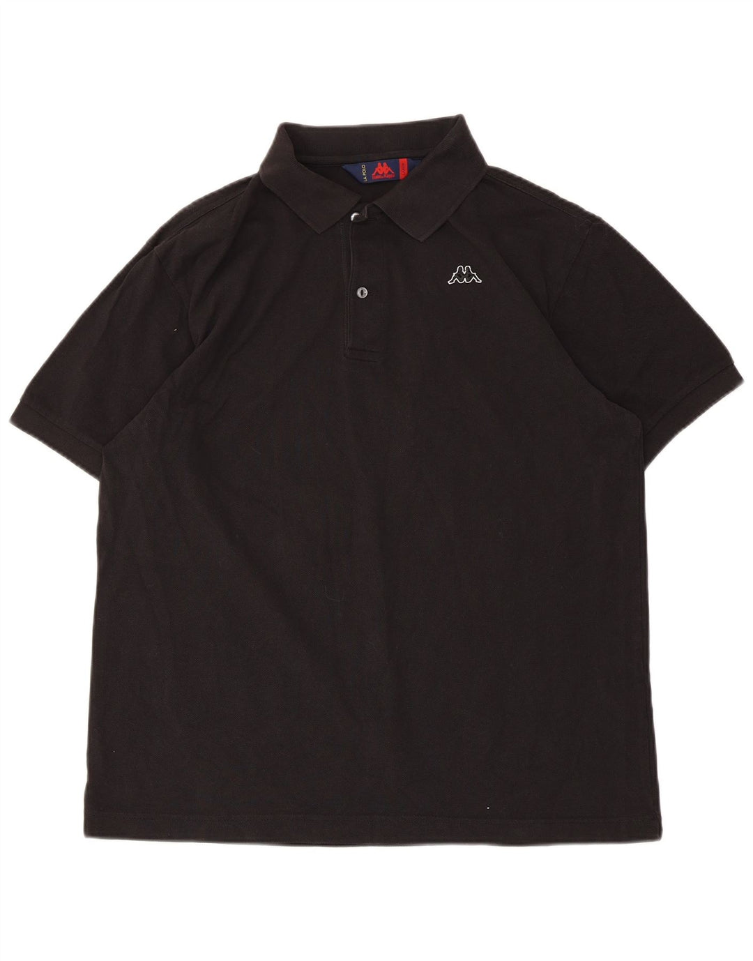 Kappa Polo Hombre Grande Algodón Negro