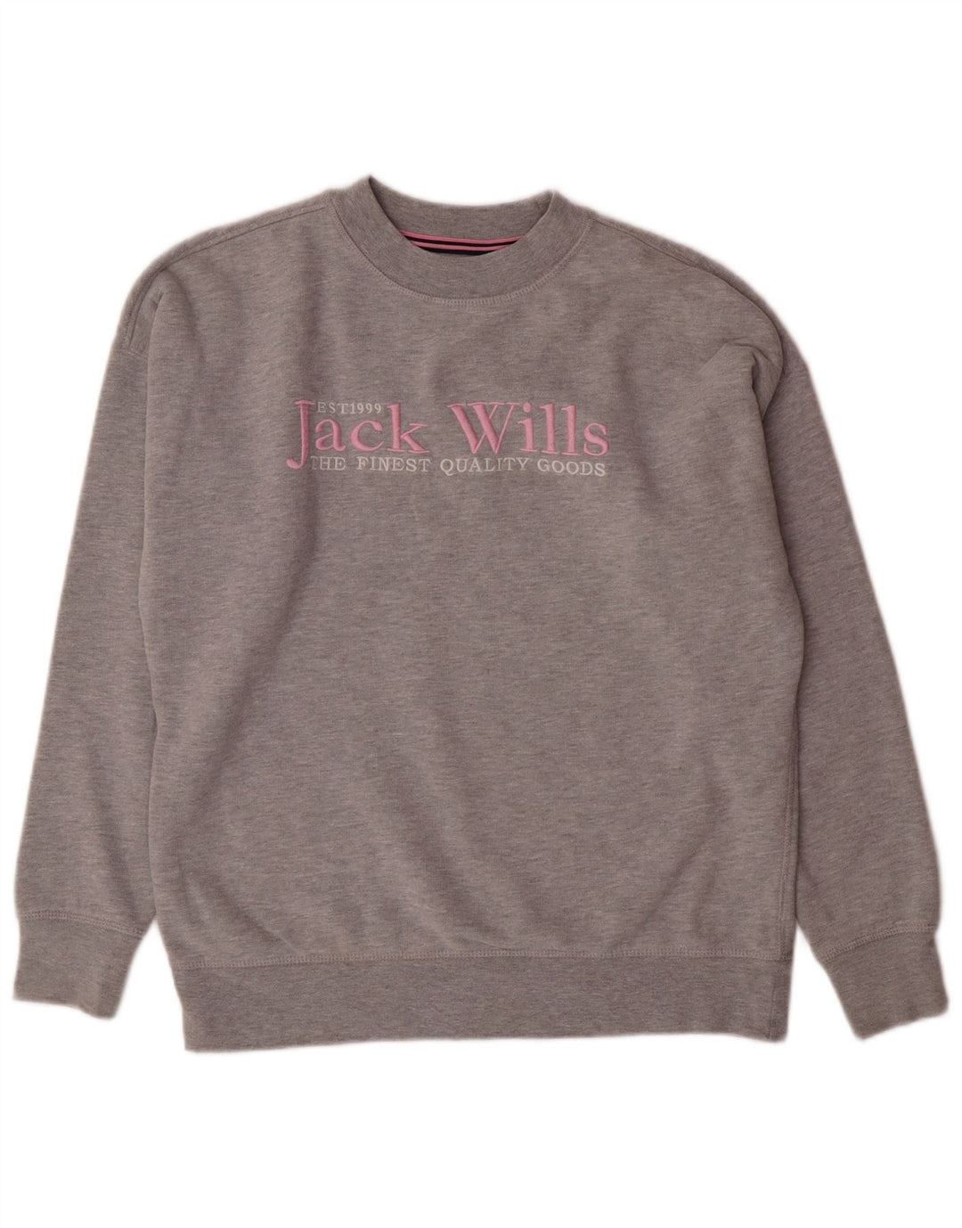 JACK WILLS Sudadera gráfica para mujer Jumper UK 8 Small Grey Moteado