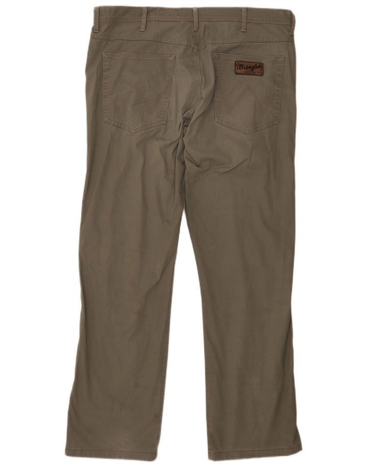 WRANGLER Pantalones casuales rectos elásticos Arizona para hombre W38 L34 Caqui