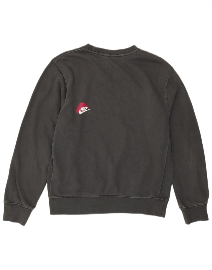 NIKE Hombre Sudadera Gráfica Jumper Small Gris Algodón