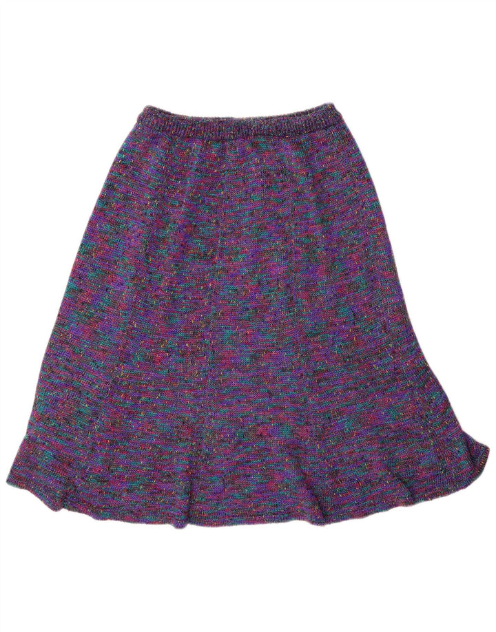 Vintage mujer A-Line falda mediana W32 multicolor moteado
