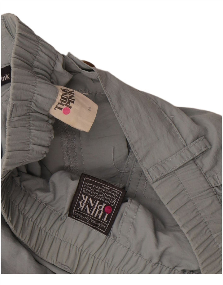 Pantalones cortos tipo cargo para mujer Think Pink IT 44 Medium W27 Poliéster gris