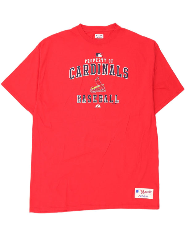 Majestic Camiseta gráfica para hombre St. Louis Cardinals Top 2XL Algodón rojo