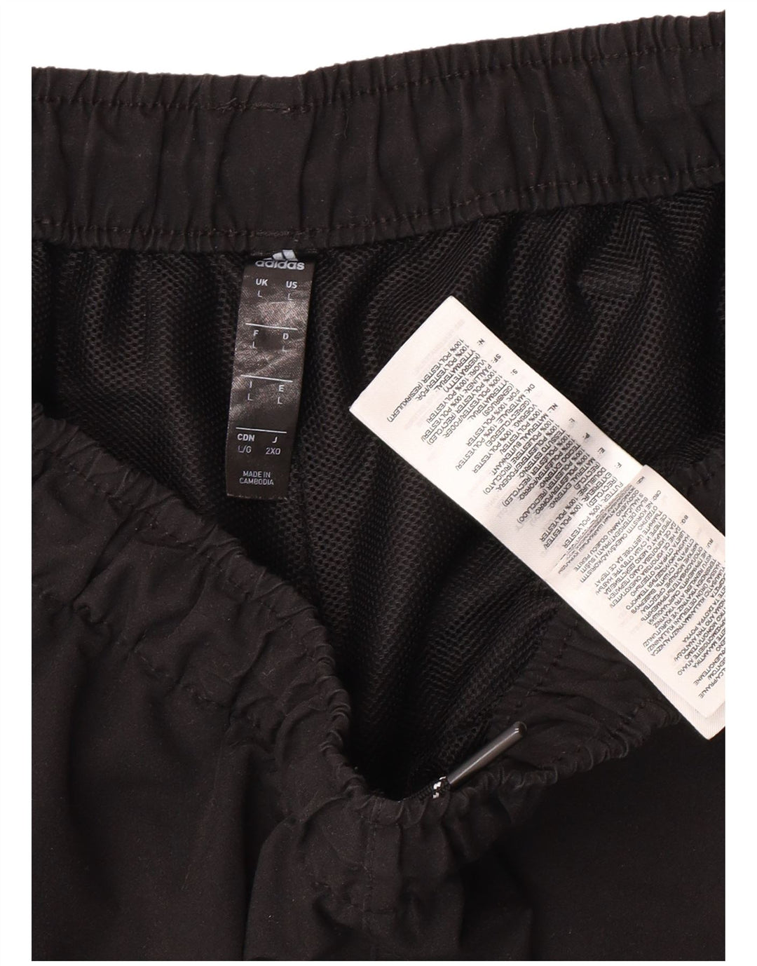 Adidas - Pantalones cortos deportivos para hombre, talla grande, poliéster, color negro