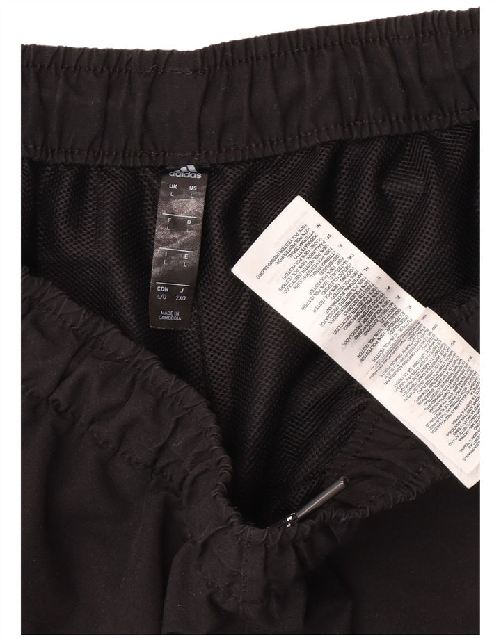 Adidas - Pantalones cortos deportivos para hombre, talla grande, poliéster, color negro