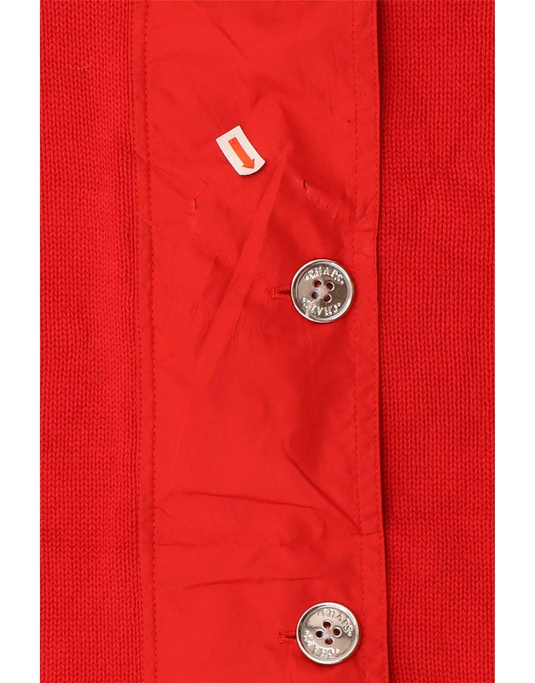 CHAPS Suéter tipo cárdigan sin mangas para mujer UK 46 Grande Algodón rojo