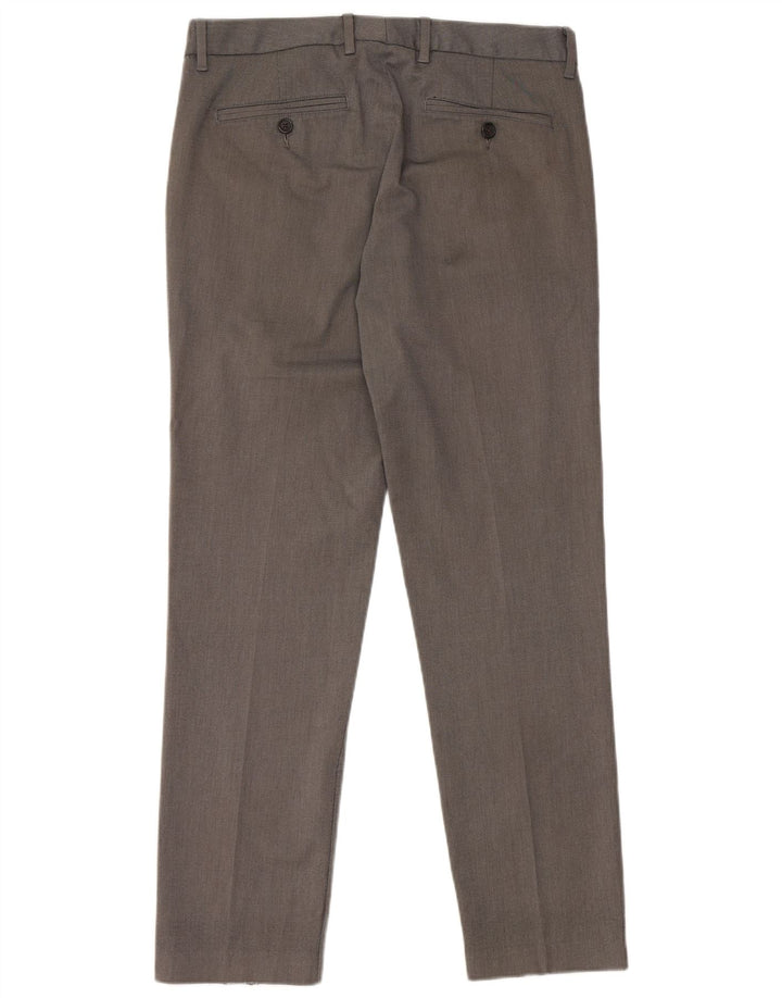 BONOBOS Pantalones informales ajustados para hombre W31 L30 Algodón gris