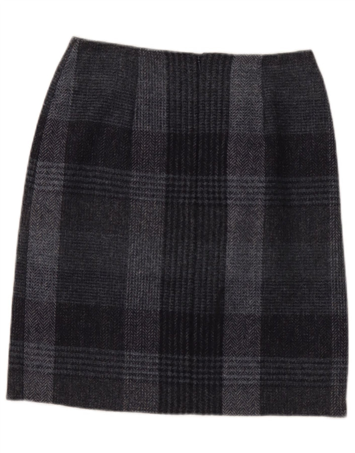 Hobbs Falda lápiz para mujer UK 8 Small W28 Lana a cuadros gris