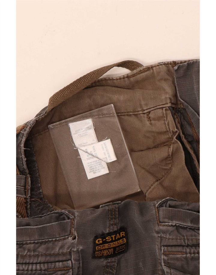 G-Star Pantalones cortos cargo con gráficos para hombre W32 Algodón gris medio