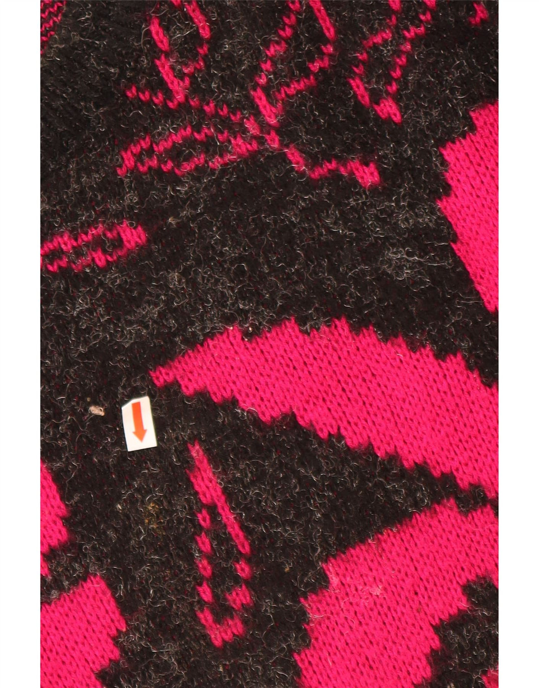 VINTAGE Mujer Barco Cuello Jersey Suéter Reino Unido 20 2XL Negro Floral Acrílico