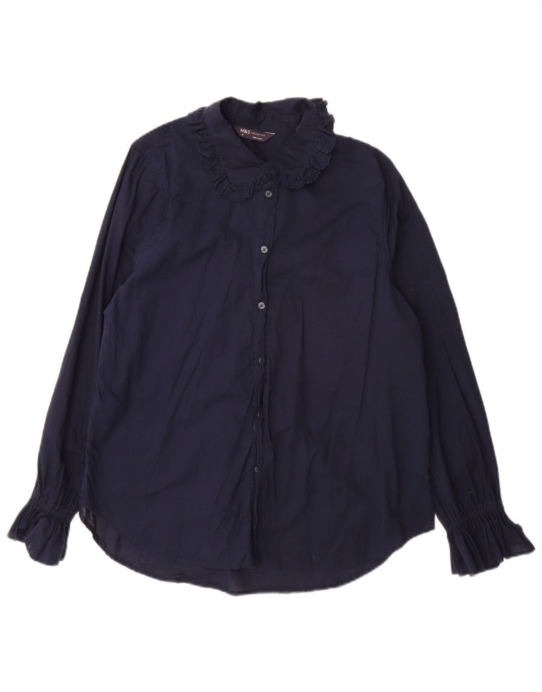 Marks & Spencer Blusa para mujer UK 40 Mediana Azul Marino Algodón