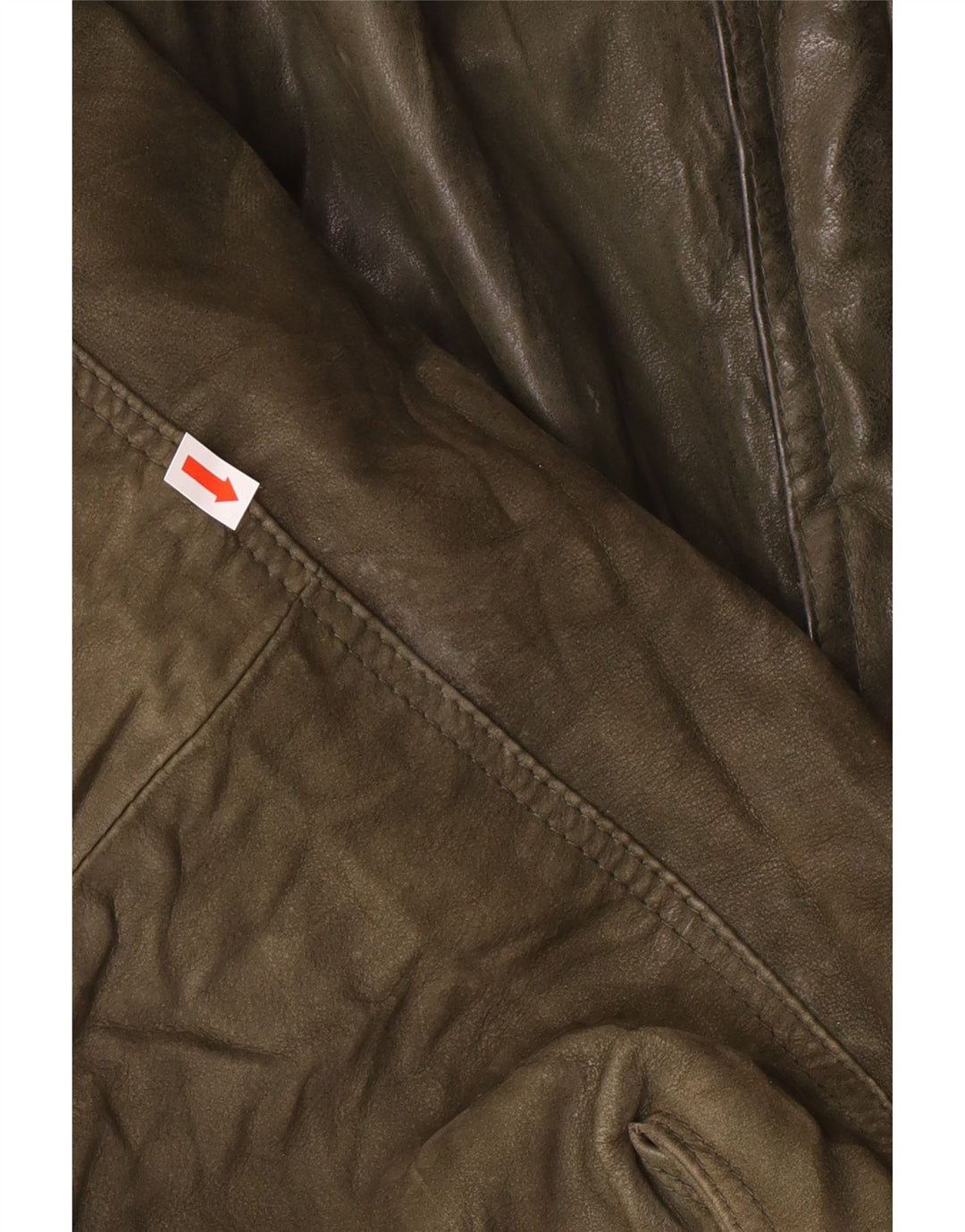 Chaqueta de cuero vintage para hombre IT 52 XL cuero caqui