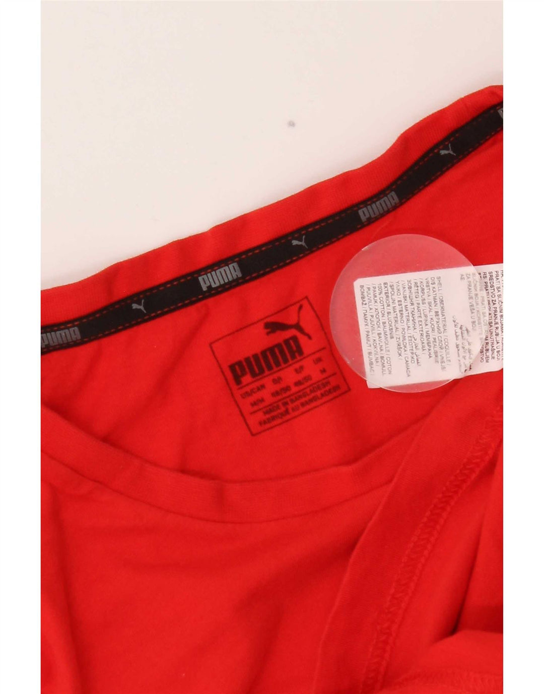 Puma - Camiseta gráfica para hombre, parte superior de algodón rojo mediano