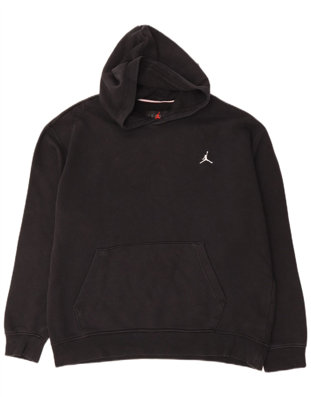 Jordan - Sudadera con capucha para hombre, talla grande, algodón negro