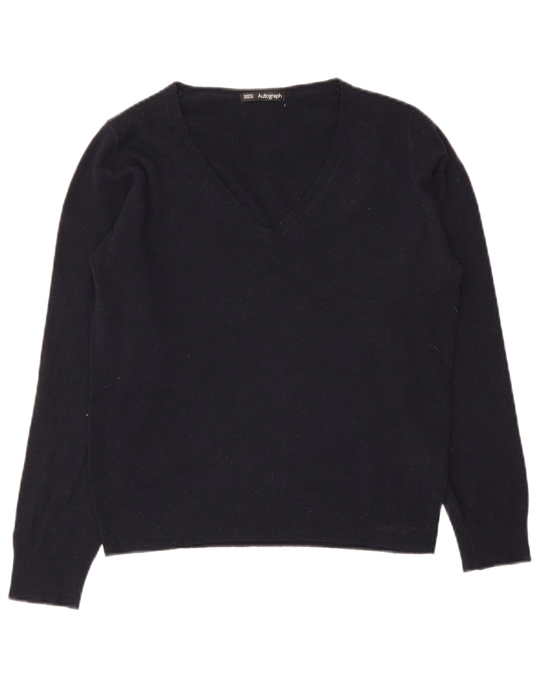 Marks & Spencer Suéter con Cuello en V para Mujer UK 40 Medium Azul Marino