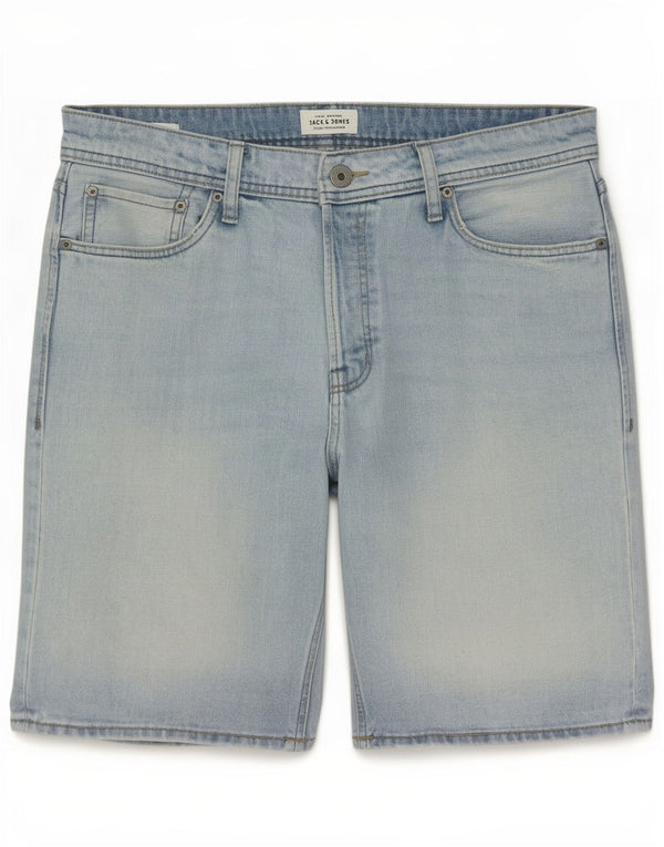 Jack & Jones Mens Regular Fit Denim Shorts Large W36 Algodón Azul