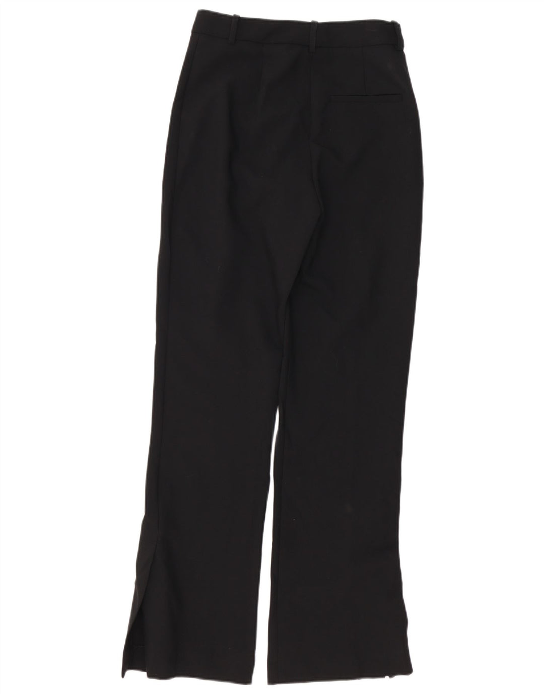 Zara Mujer Pantalón Chino Bootcut Pequeño W26 L31 Poliéster Negro