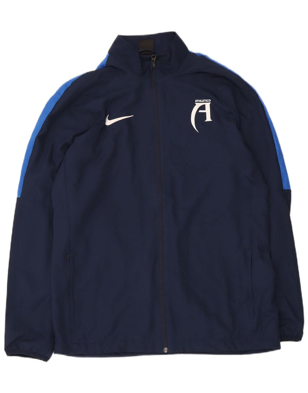 Nike Hombre Dri Fit Graphic Chándal Top Chaqueta Grande Azul Marino Colorblock