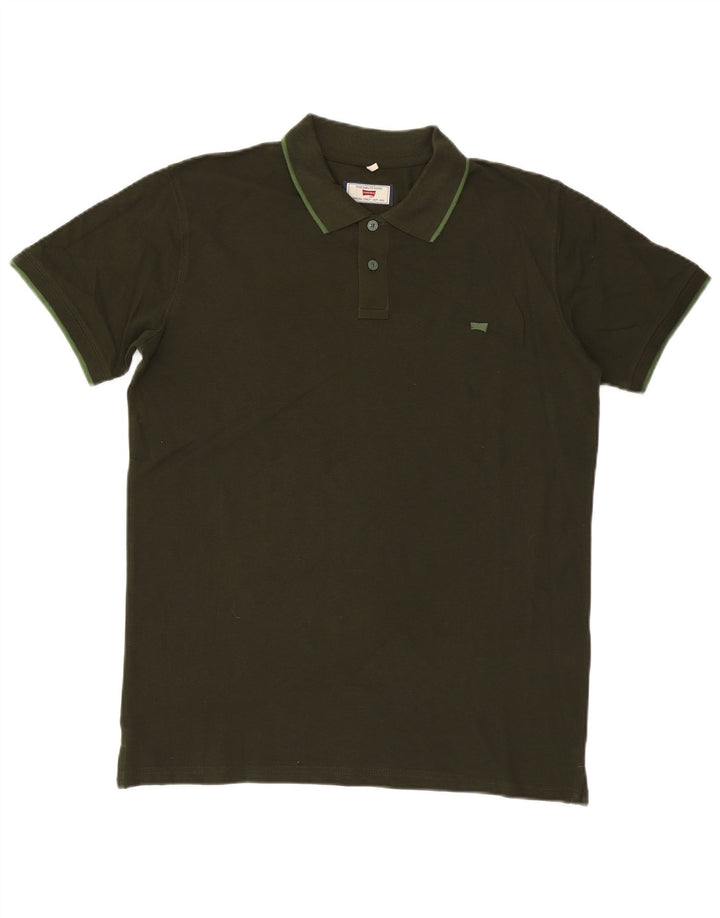 Polo Carrera Hombre XL Algodón Caqui