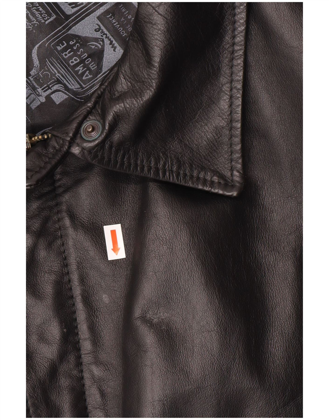 Vintage hombres militar bombardero chaqueta de cuero Reino Unido 42 XL negro