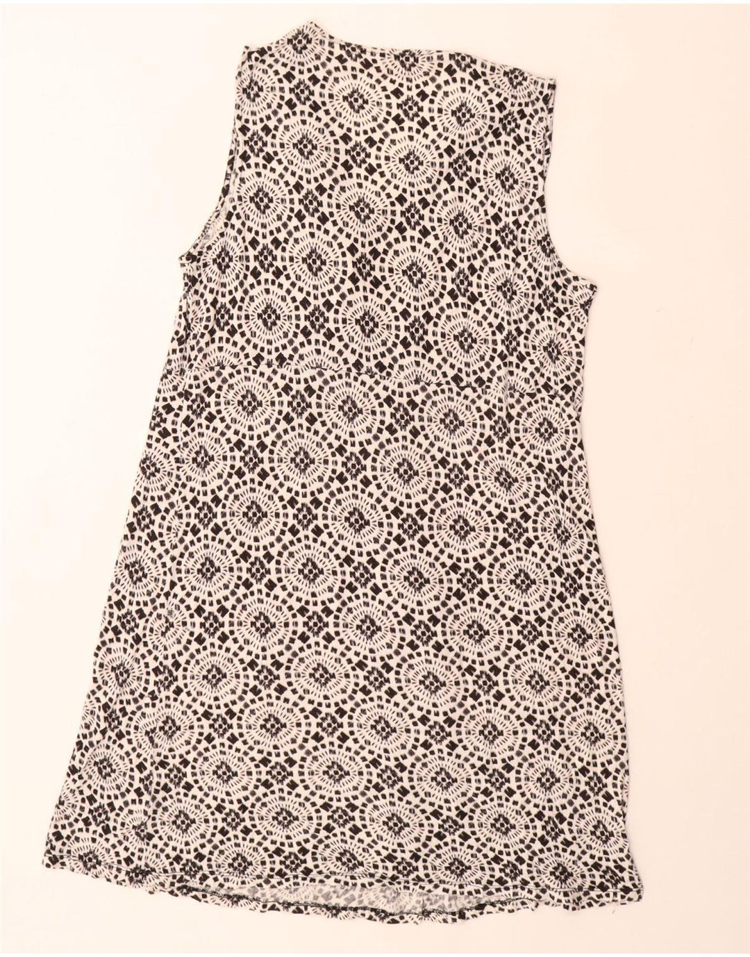 MICHAEL KORS Vestido acampanado sin mangas para mujer UK 40 XL Rayón floral negro