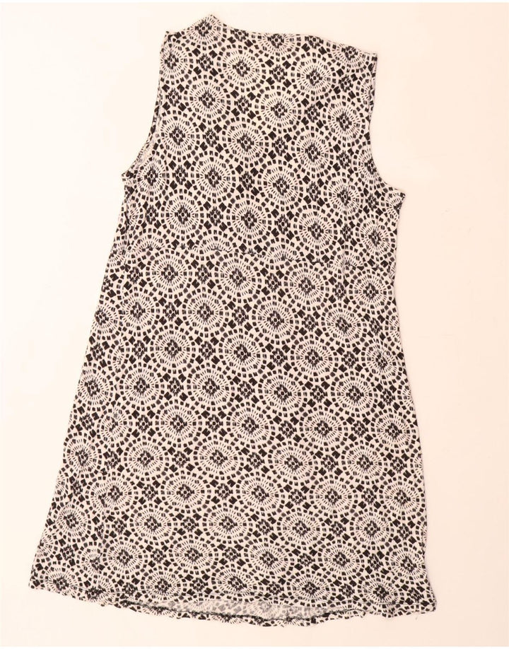 MICHAEL KORS Vestido acampanado sin mangas para mujer UK 40 XL Rayón floral negro