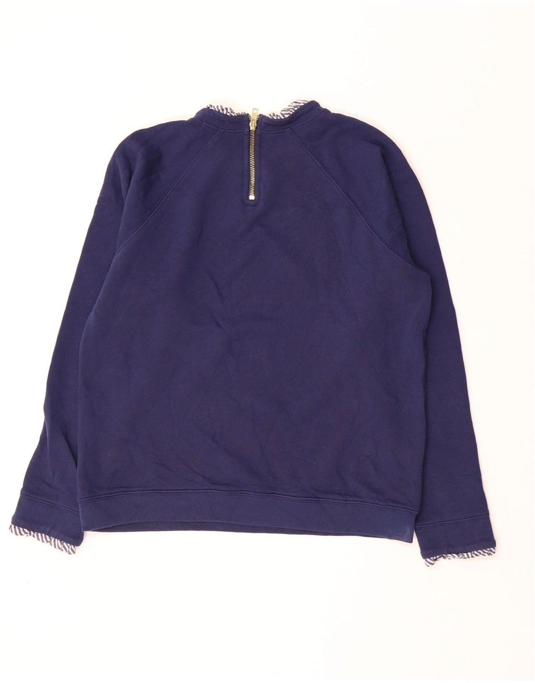 J. CREW Sudadera para mujer Jumper UK 14 Medium Azul marino Algodón