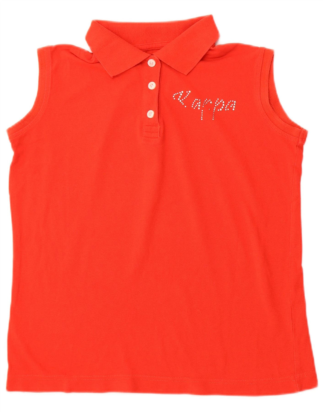 KAPPA Polo sin mangas para mujer UK 44 Grande Rojo