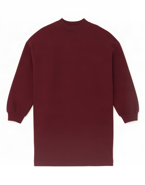 Gap Vestido tipo jersey de manga larga para mujer UK 46 Grande Algodón burdeos
