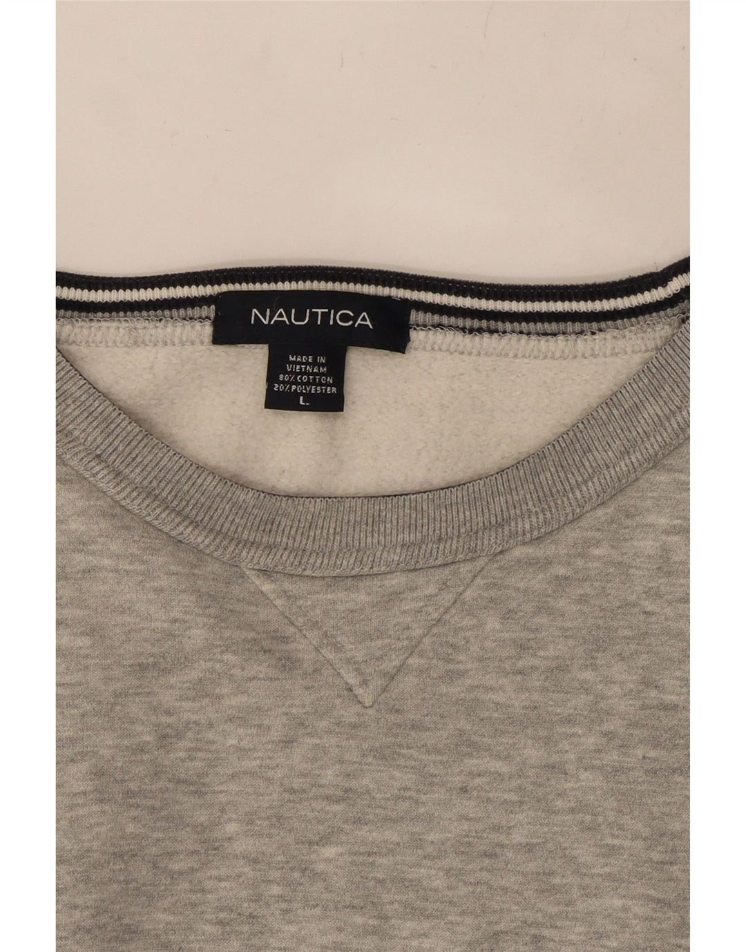 NAUTICA Sudadera Jumper para Hombre Grande Gris Algodón