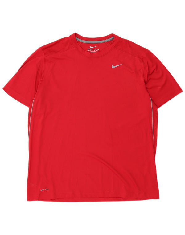 Camiseta Nike Dri Fit para hombre Top XL Poliéster rojo