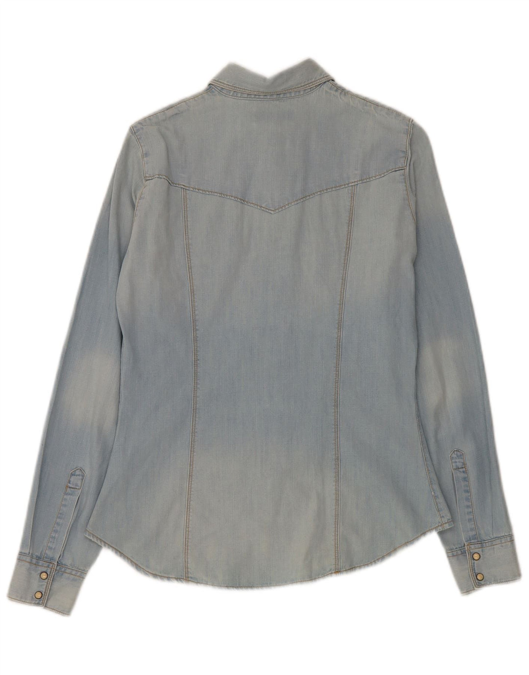 Guess Camisa Vaquera Mujer UK 10 Small Azul Algodón