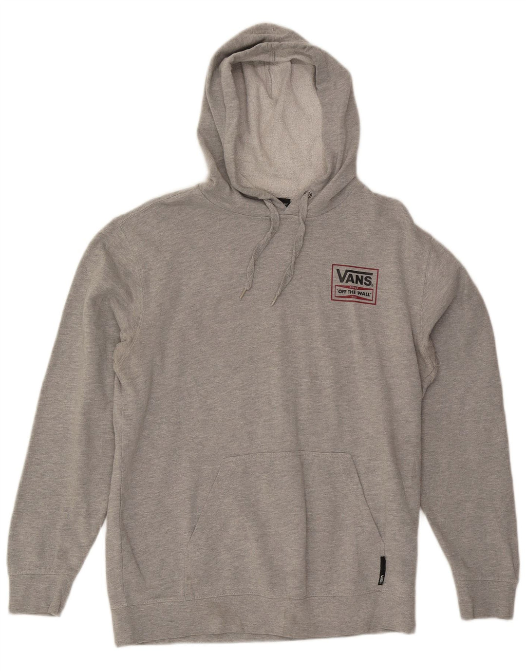 VANS Hombre Sudadera con capucha gráfica Jersey de algodón gris medio