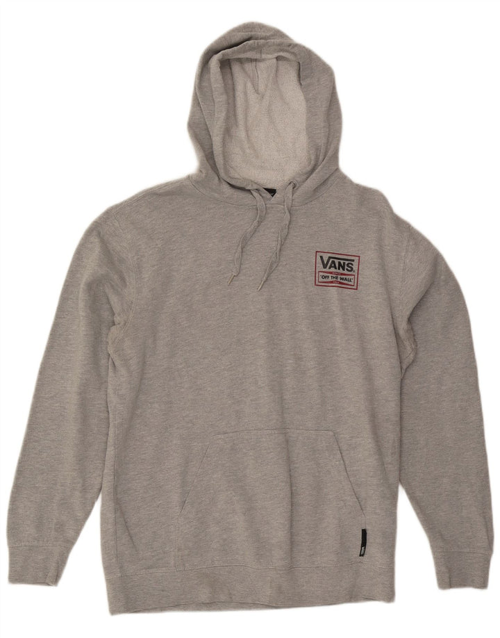 VANS Hombre Sudadera con capucha gráfica Jersey de algodón gris medio