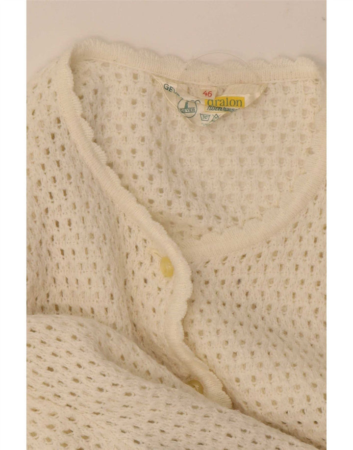Dralon Suéter tipo cárdigan para mujer EU 46 XL Blanco roto