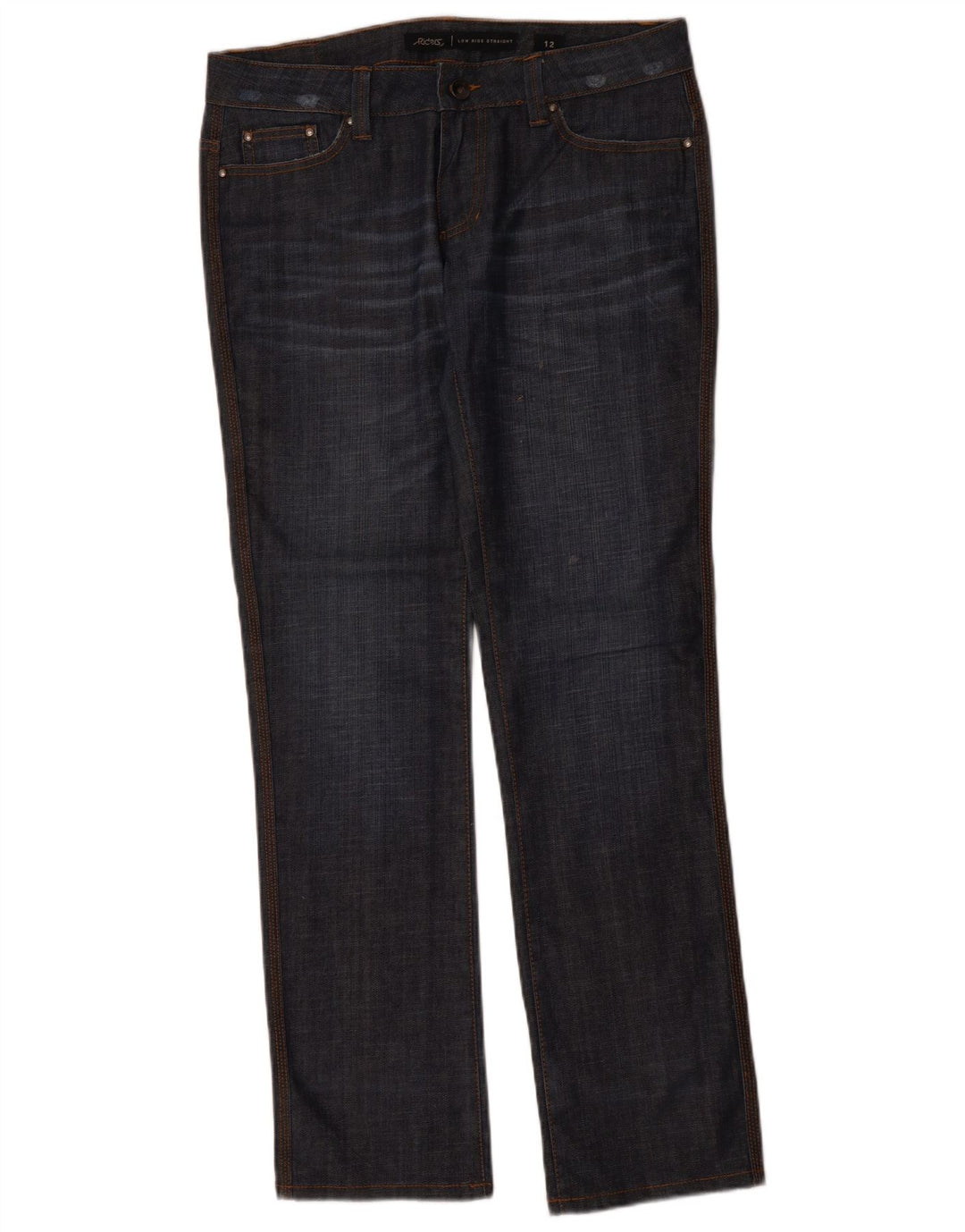 LEE Vaqueros rectos de cintura baja para mujer, talla 12, grande, W34 L33, azul marino