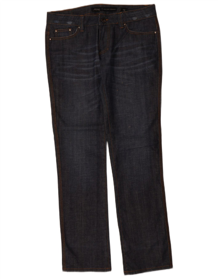 LEE Vaqueros rectos de cintura baja para mujer, talla 12, grande, W34 L33, azul marino