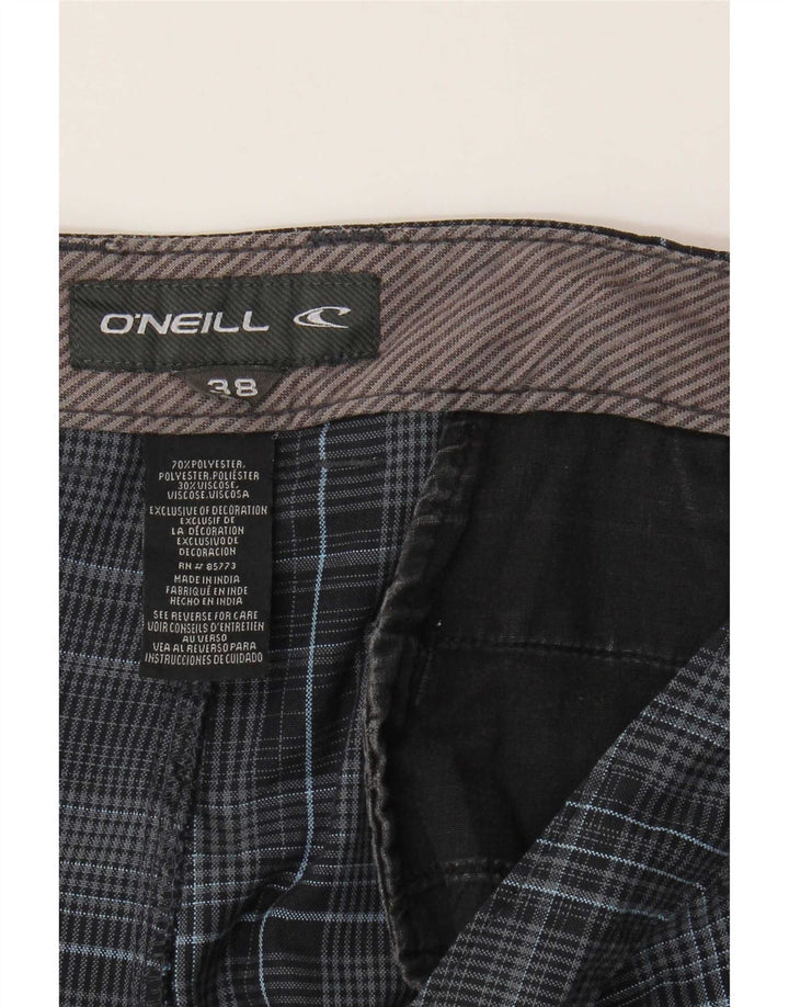 O'Neill Pantalones cortos chinos para hombre W38 XL Poliéster a cuadros azul marino