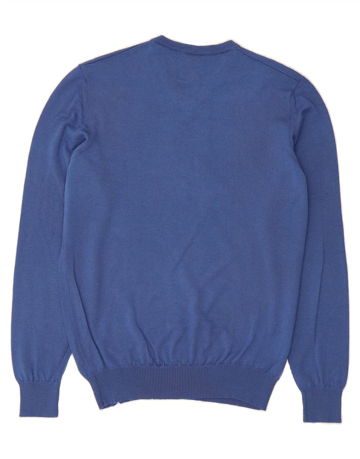 MURPHY & NYE Mens Regular Fit V-Neck Jumper Sweater 2XL Blue Wool Vintage Murphy & Nye and Second-Hand Murphy & Nye from Messina Hembry 
