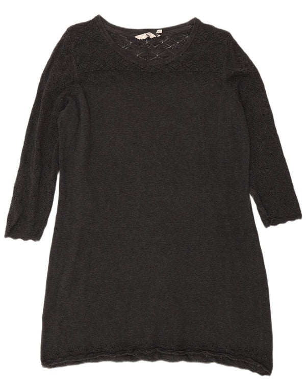 Vestido tipo jersey de manga 3/4 para mujer de Fat Face UK 44 Algodón gris medio