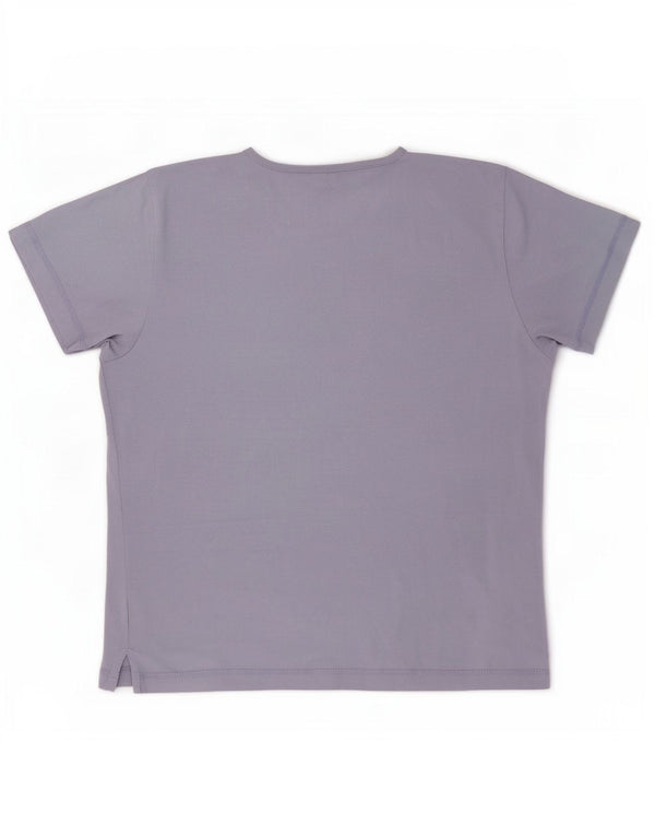 Champion Camiseta gráfica para mujer Top UK 46 Large Purple Cotton