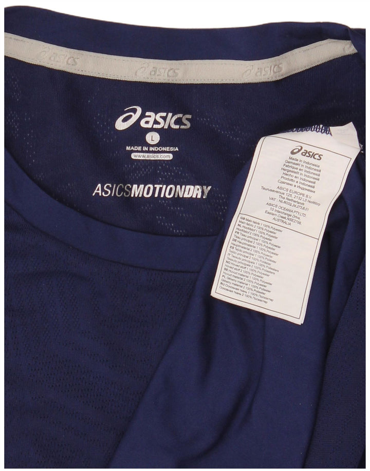 Asics Mujer Chaleco Top UK 16 Grande Azul Marino Poliéster