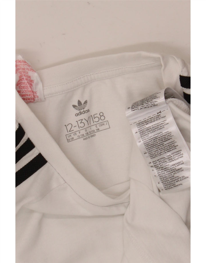 Adidas Camiseta Niño Manga Larga 12-13 Años Blanco Algodón